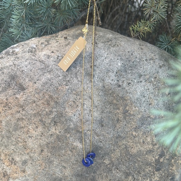 Sundance Blue and Gold Necklace by Peyote Bird